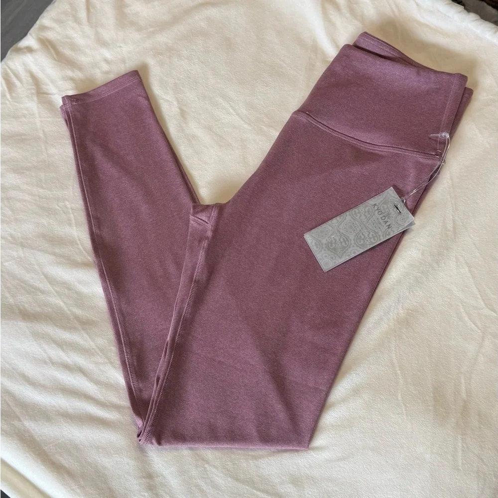 New Kyodan Yoga High-Rise Slimming Leggings in Heathered Mauve - Picture 1 of 10